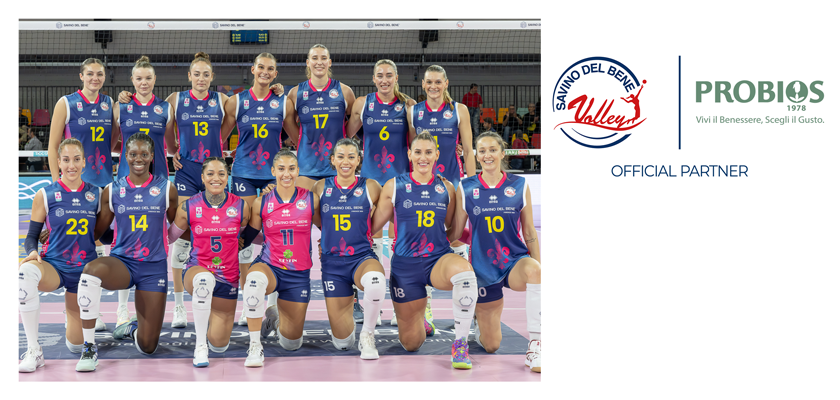 PROBIOS ANCHE QUEST’ANNO PORTA GUSTO E BENESSERE A BORDO CAMPO COME OFFICIAL PARTNER DELLA SAVINO DEL BENE VOLLEY 