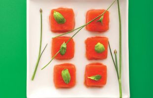 Gelatine di Pomodoro alle Erbe Aromatiche con Succo Condito