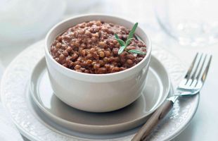 Sprouted lentils in sesame and seeds cream