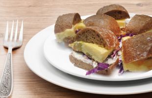 Finger Food Omelet with Fried Green Tomatoes