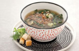 Lentil Soup with Black Roman Cabbage